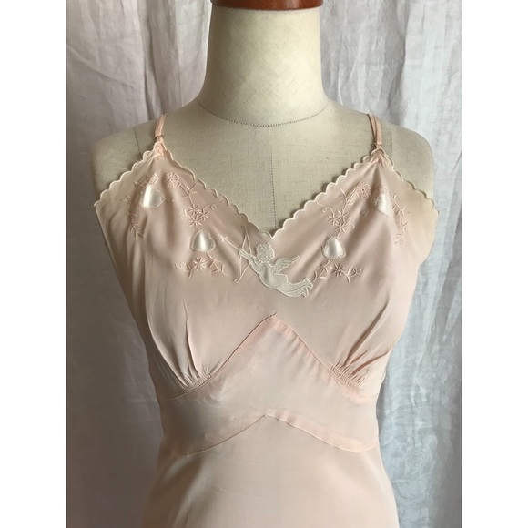 Lady Duff Other - Lady Duff 1930s Pink Slip Cupid and Hearts Romance